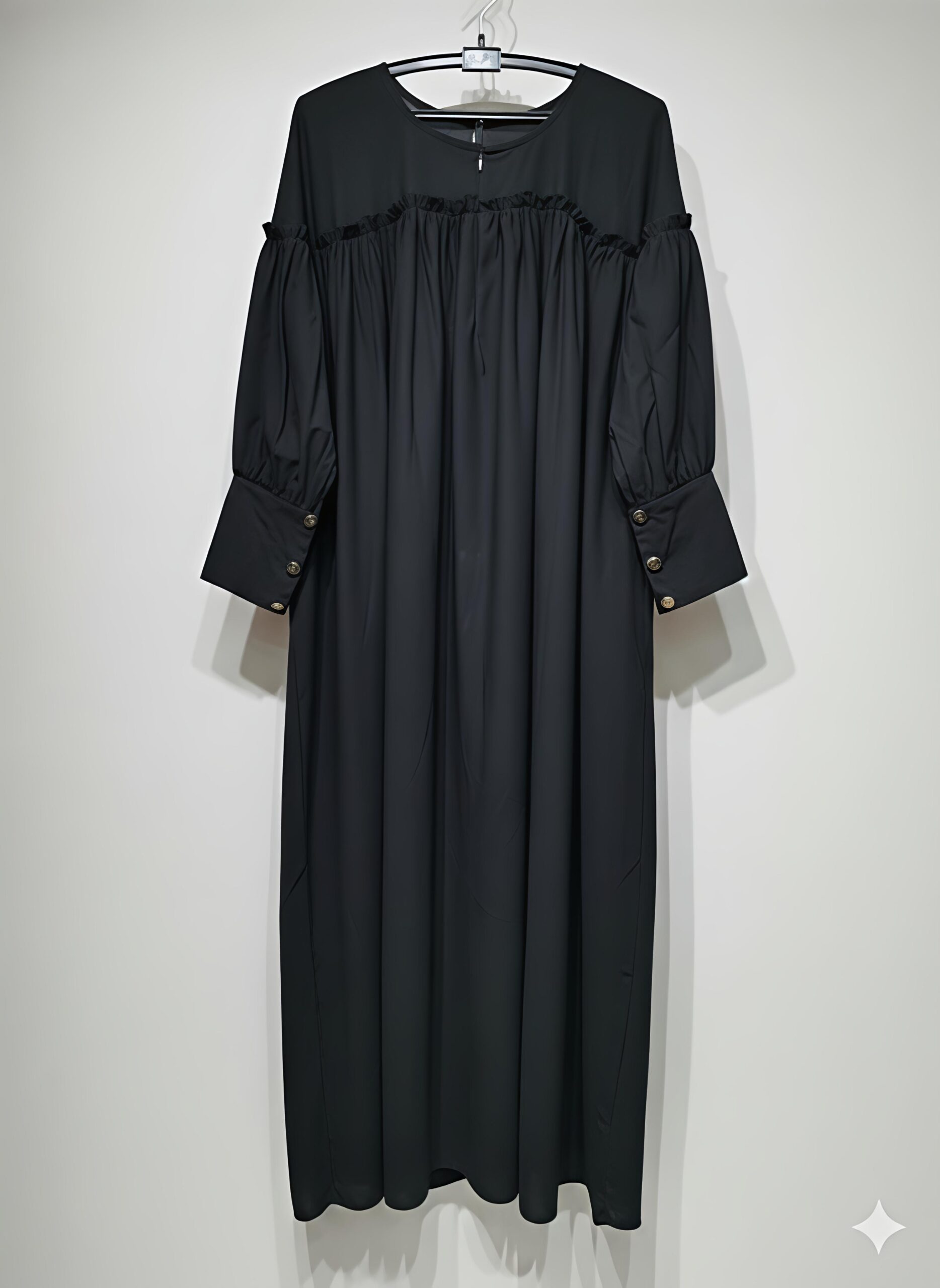 Black Floral Abaya